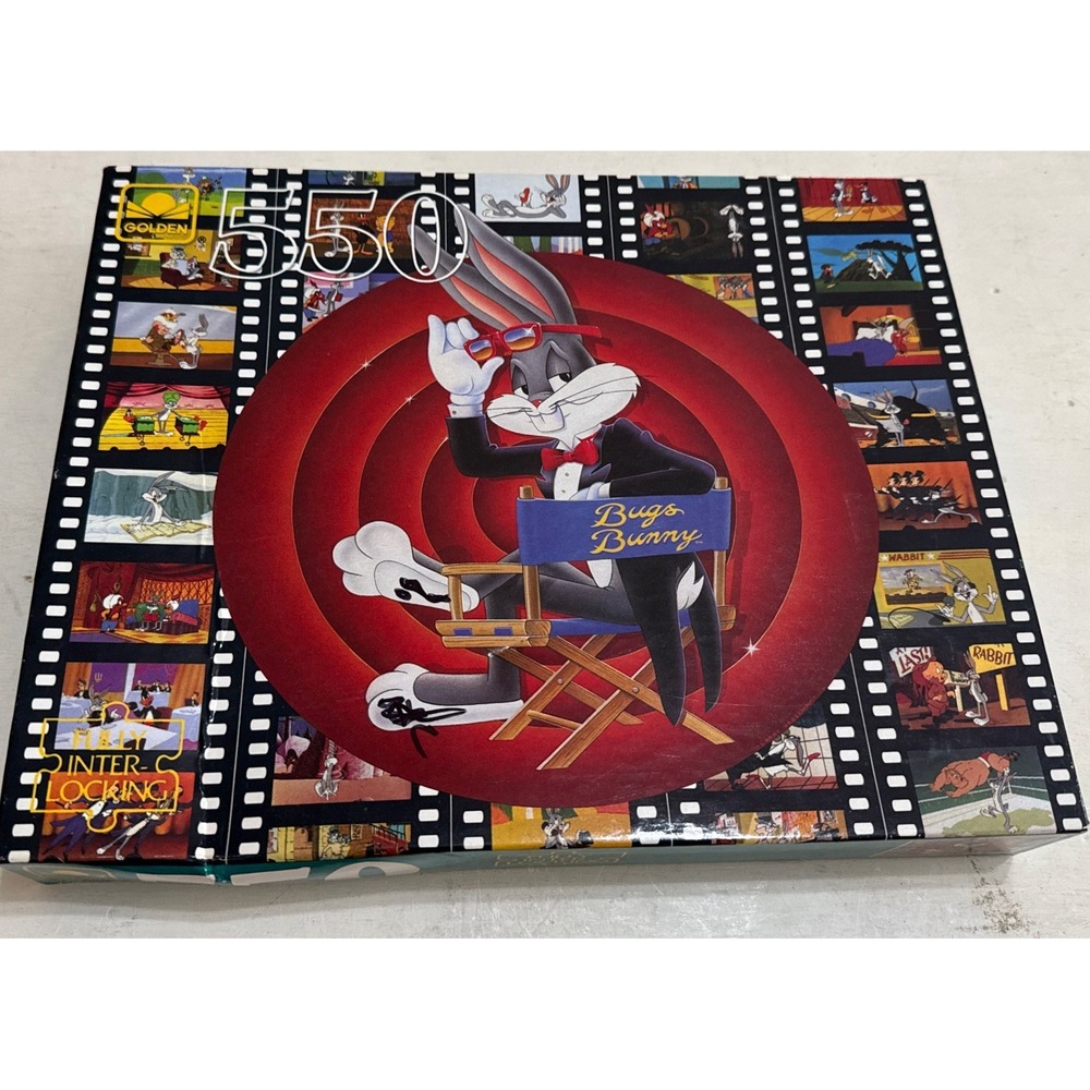 Golden Bugs Bunny Looney 550 Piece Jigsaw Puzzle Film Strip Rare Sealed NEW